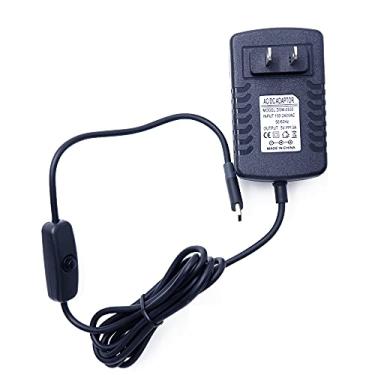 Imagem de Treedix Adaptador USB tipo C 5V 3A com fonte de alimentação micro USB com interruptor liga/desliga compatível com Raspberry Pi 4 4B