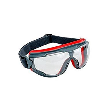 Imagem de 3M 50051131274551 Goggle Gear 500-Series GG501SGAF Goggles with Clear Scotchgard Anti-Fog Lens, Gray & Red (Pack of 10)