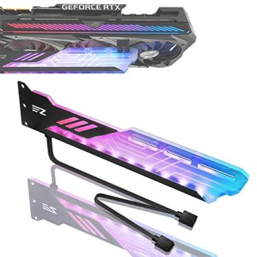 Imagem de EZDIY-FAB Suporte RGB para GPU 5V 3 pinos colorido RGB placa gráfica suporte para placa de vídeo, suporte para placa de vídeo, suporte para sag da placa de vídeo - 309-1