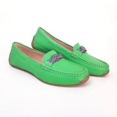 Imagem de Sapato Mocassim Feminino Liliah Shoes Calce Facil Verde Lia