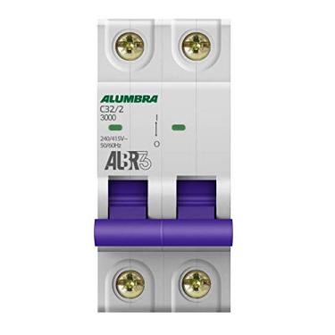 Imagem de Disjuntor Bipolar Curva C, Alumbra, ALBR 3 39345, Branco