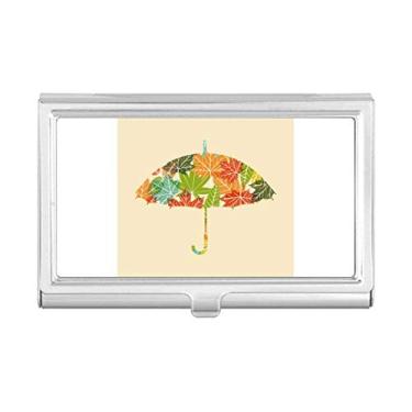 Imagem de Porta-cartões de visita com estampa de chuva, chuva, guarda-chuva, porta-cartões