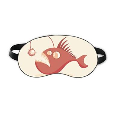 Imagem de Linda ilustração de peixe desenho animado lanterna sono, protetor de olhos macio para noite