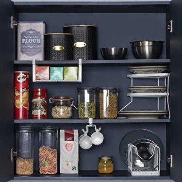 Imagem de Organizador para Armário de Cozinha Kit 4, Metaltru, Branco com Branco