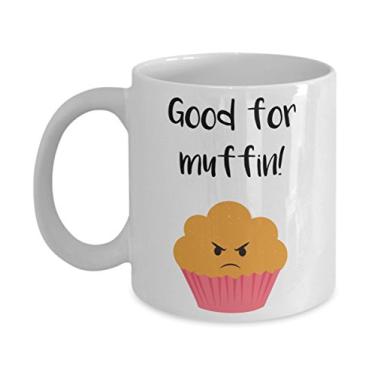 Imagem de Caneca para assar trocadilho – Boa para muffin! – Caneca de café de cacau quente divertido – ideia de de Natal