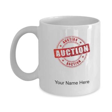 Imagem de Caneca de leilão personalizada, copo de café de leilão, ideia de presente de leilão, copo de café de leilão personalizado, caneca de leilão personalizada - caneca de café de 325 ml