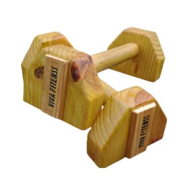 Imagem de Barras Paralelas De Chão Parallettes Madeira Calistenia 35cm