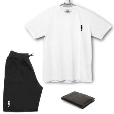 Imagem de Conjunto Plus Size Camiseta E Bermuda Verão Kit Com Carteira Ad.Oficia