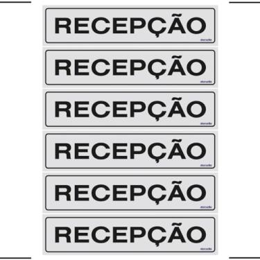 Imagem de Combo 6 Placas De Sinalização Recepção 30x7 Ekomunike - B-503 F9e