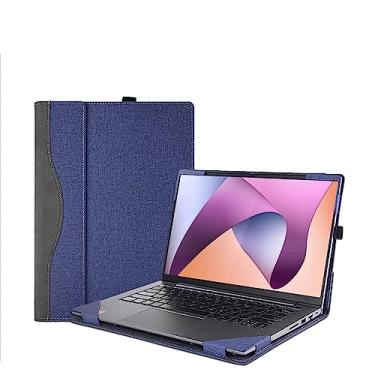 Imagem de Capa para laptop 2023 para notebook Lenovo IdeaPad Flex 5 14ALC7 14IAU7 14IRU8 14ABR8 de 14 polegadas, bolsa protetora de couro PU 2 em 1 com suporte para caneta e orifício de dissipação de calor