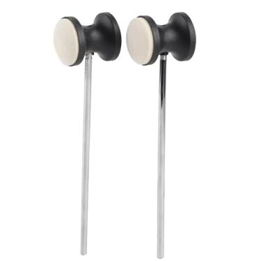 Imagem de 2 peças malho do batedor do pedal do tambor, batedor do pedal do tambor baixo, instrumento de percussão do malho do pedal do tambor para jogar a orquestra