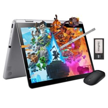 Imagem de Samsung Chromebook Plus 2 em 1 com tela sensível ao toque FHD de 12,2", Intel Dual-Core, 4GB RAM, 224GB de armazenamento (64GB eMMC + 160GB com dock), caneta stylus, mouse sem fio, prateado