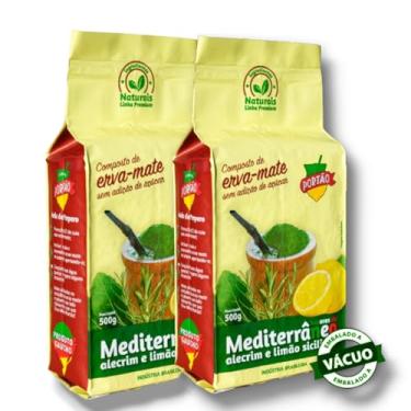 Imagem de Erva-Mate Portão Chimarrão Composto Mediterrâneo Alecrim e Limão Siciliano a Vácuo (Fardo 2 Unidades) 500g.