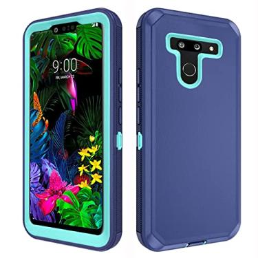 Imagem de Asuwish Capa de telefone para LG G8 ThinQ Capa de celular híbrida robusta à prova de choque rígida protetora à prova de quedas de corpo inteiro fino resistente acessórios móveis LGG8 Thin Q G 8 LG8