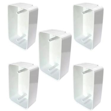 Imagem de Kit 5 caixa sobrepor 4x2 branca ventilador rasa rima cod 1000 - DIVERS