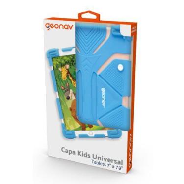 Imagem de Capa p/ tablet 7" universal silicone azul un779bl  GEONAV