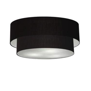 Imagem de Plafon Para Quarto Cilíndrico SQ-3065 Cúpula Cor Preto - Vivare