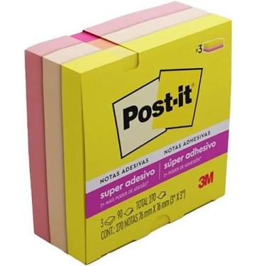 Imagem de POST-IT Alegria 76MM X 76MM 3 Blocos - 3M