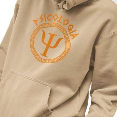 Imagem de Blusa Moletom Masculino Estampado Grego Psicologia em Algodão Fio 30.1