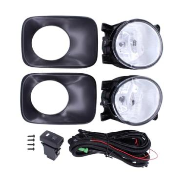 Imagem de MOTOKU Par de kit de acabamento de painel de cobertura de farol de neblina e farol de neblina para Honda Pilot 2009-2011 lado esquerdo e lado direito do passageiro com chicote de fios do interruptor