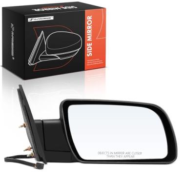 Imagem de A-Premium Espelho retrovisor lateral do passageiro – compatível com modelos Chevy e GMC – Silverado, Blazer, C/K 1500 2500 3500, Tahoe, Sierra, Yukon – Dobrável manual sem aquecimento elétrico – Substituição # 15764758, GM1321122