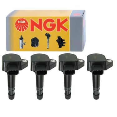 Imagem de 4 peças de bobinas de ignição NGK compatíveis com Honda Civic 1.7L L4 2001-2005