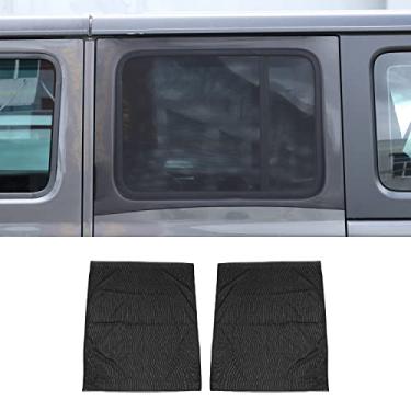 Imagem de Capas de para-sol para janela traseira tela elástica respirável tela de janela lateral do carro tela rede proteção UV para-sol para Jeep Wrangler TJ JK JL e gladiador JT 1997-2023, 2 peças