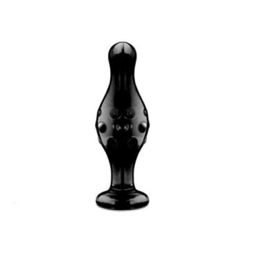 Imagem de Plug Anal de Vidro 11cm Preto - Lovetoys, Preto