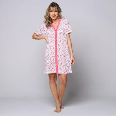 Imagem de Camisola Amamentação Manga Curta Maternidade Botões - Bella Fiore Moda