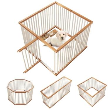 Imagem de minandhua Cercadinho para Cachorro Dobrável de Metal para Animais de Estimação, Cercadinho para Animais de Estimação, Porta para Animais de Estimação, 8 Painéis para Cães Médios/Pequenos, Interno E Ex