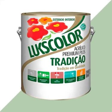 Imagem de Tinta latex lukscolor tradicao acrilico fosco 3600ml verde primavera