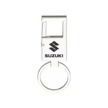 Imagem de Chaveiro Espelhado Mosquetão Para Suzuki Metal - E - LUALKI STORE LASE