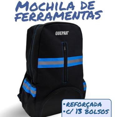 Imagem de Mochila para Transporte de Ferramentas Reforçada 13 Bolsos - Guepar