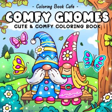 Imagem de Livro de colorir Comfy Gnomes Cute & Comfy para adultos e adolescentes