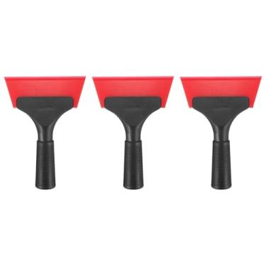 Imagem de HARFINGTON 3 rodos de 13 cm de comprimento, lâmina de água, rodo de chuveiro com alça antiderrapante para limpador de janela de para-brisa de carro, porta de vidro, vermelho