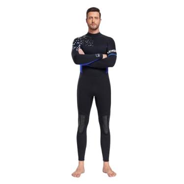 Imagem de Seaskin Roupas de mergulho masculinas de neoprene de 3 mm de corpo inteiro, manga comprida, roupa de mergulho com zíper nas costas para mergulho, surfe, natação, caiaque em água fria (homens, pequeno)
