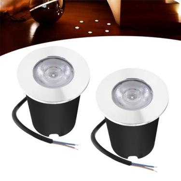 Imagem de Kit 2 Balizador Spot Led Embutir Chão Piso Jardim 1w Quente