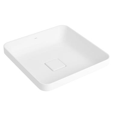 Imagem de Cuba De Sobrepor Quadrada Deca Slim 40cm Branco L.21040.17