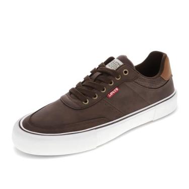 Imagem de Levi's Munro UL Tênis masculino casual de couro vegano com cadarço, Marrom/bronze, 39
