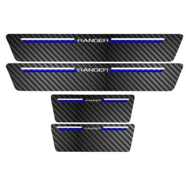 Imagem de Kit Soleira Protetora Porta Premium Blue Carbono  -  Ranger - Jhow Ade
