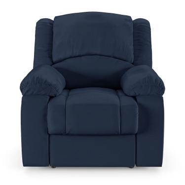 Imagem de Poltrona Do Papai Reclinável Sala De Cinema Barcelona Elétrica Touch Usb Pu Azul