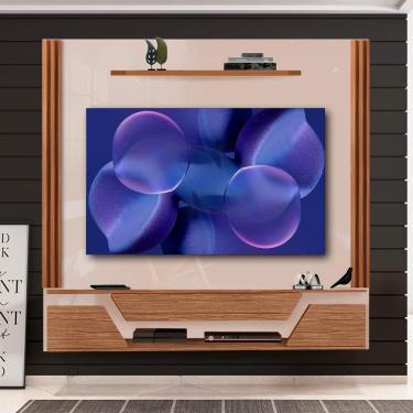 Imagem de Painel Suspenso Ripado Tv 60 Polegadas Off White Noce Poseidon 1.8 Shop Jm