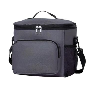 Imagem de Bolsa Térmica Marmita Lancheira Multiuso Alça Trabalho Passeio Academia Cinza