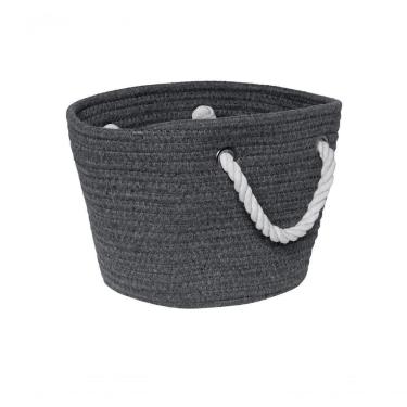 Imagem de Cesto Square Gist Cotton Grey Com Alça 22 Cm Mimo Style