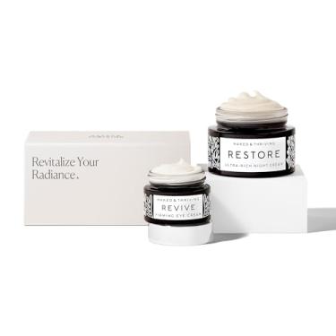Imagem de Naked & Thriving The Retinol-Alternative Duo,Restore Ultra-Rich Night Cream (50mL) + Revive Firming Eye Cream (15mL) with Hyaluronic Acid and Bakuchiol (Set of 2)