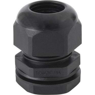 Imagem de Conector prensa-cabo 1 polegada Tramontina em termoplástico preto com 