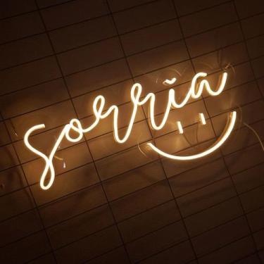 Imagem de Led Neon Sorria - Letreiro Luminoso com fonte - NoBrand