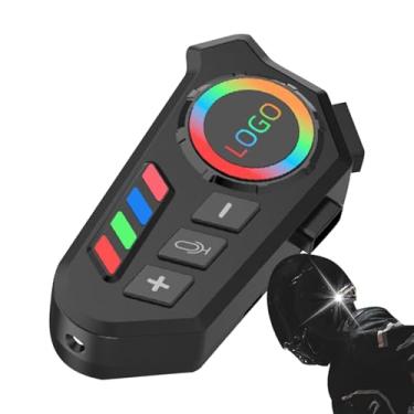 Imagem de Intercomunicador para Capacete | Sistemas De Comunicação Para Motocicleta,Assistente De Voz Com Luzes Coloridas E Cancelamento De Ruído Para Ciclismo, Atividades Ao Ar Livre