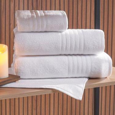 Imagem de Toalha De Rosto Royal Pro 100% Algodão 450g/m² 50x80cm Branco - TESSI