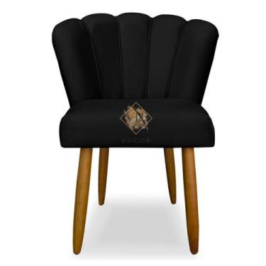 Imagem de Poltrona Cadeira Pétala Decorativa Suede Penteadeira Sala de Jantar Mo
